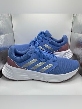 Adidas Galaxy 6 Women's Running Shoes Blue Dawn Silver Pink IE2007 Size 8.5